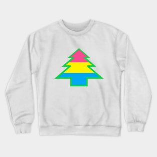 Pansexual/Panromantic Pride: Christmas Tree Crewneck Sweatshirt